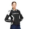 Dainese RACING 5 WMN dámská sportovní kožená bunda černá/bílá vel.44